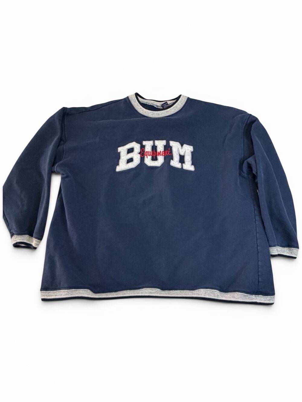 BUM Equipment Men’s Blue Crew Neck Pullover Sweater